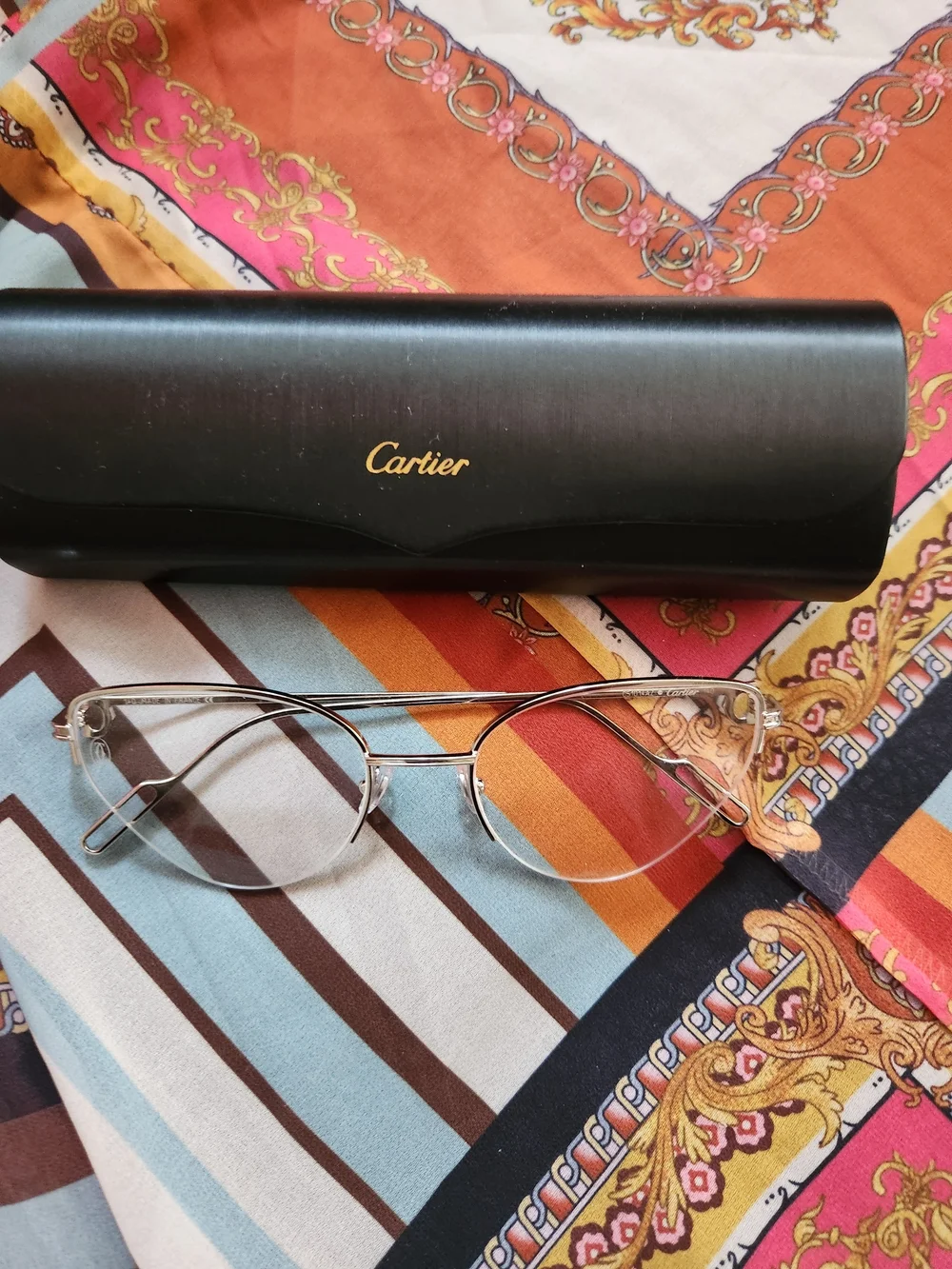 Cartier Silver Rimless Women’s Eyeglasses